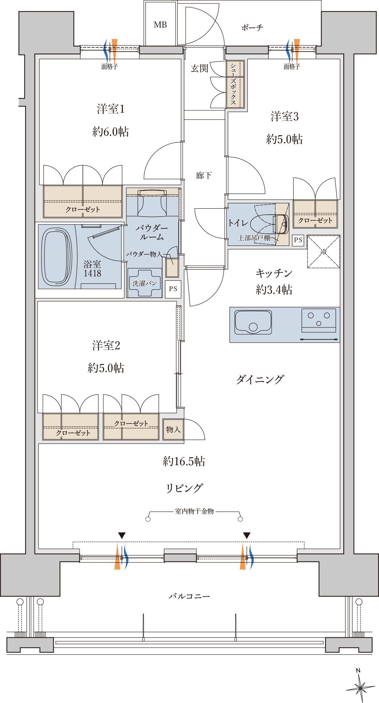 Lタイプ間取り（メニュー）