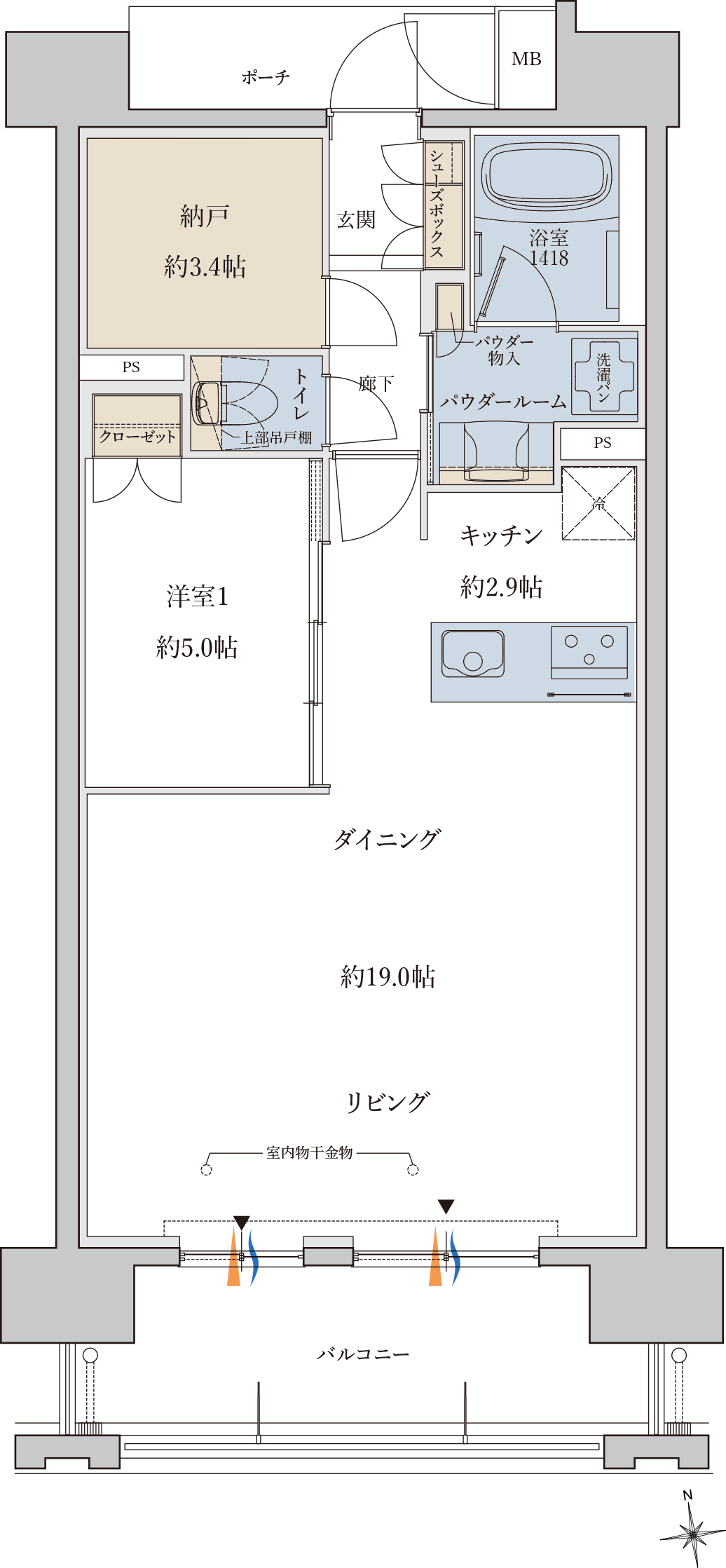 Nタイプ間取り(メニュー1)