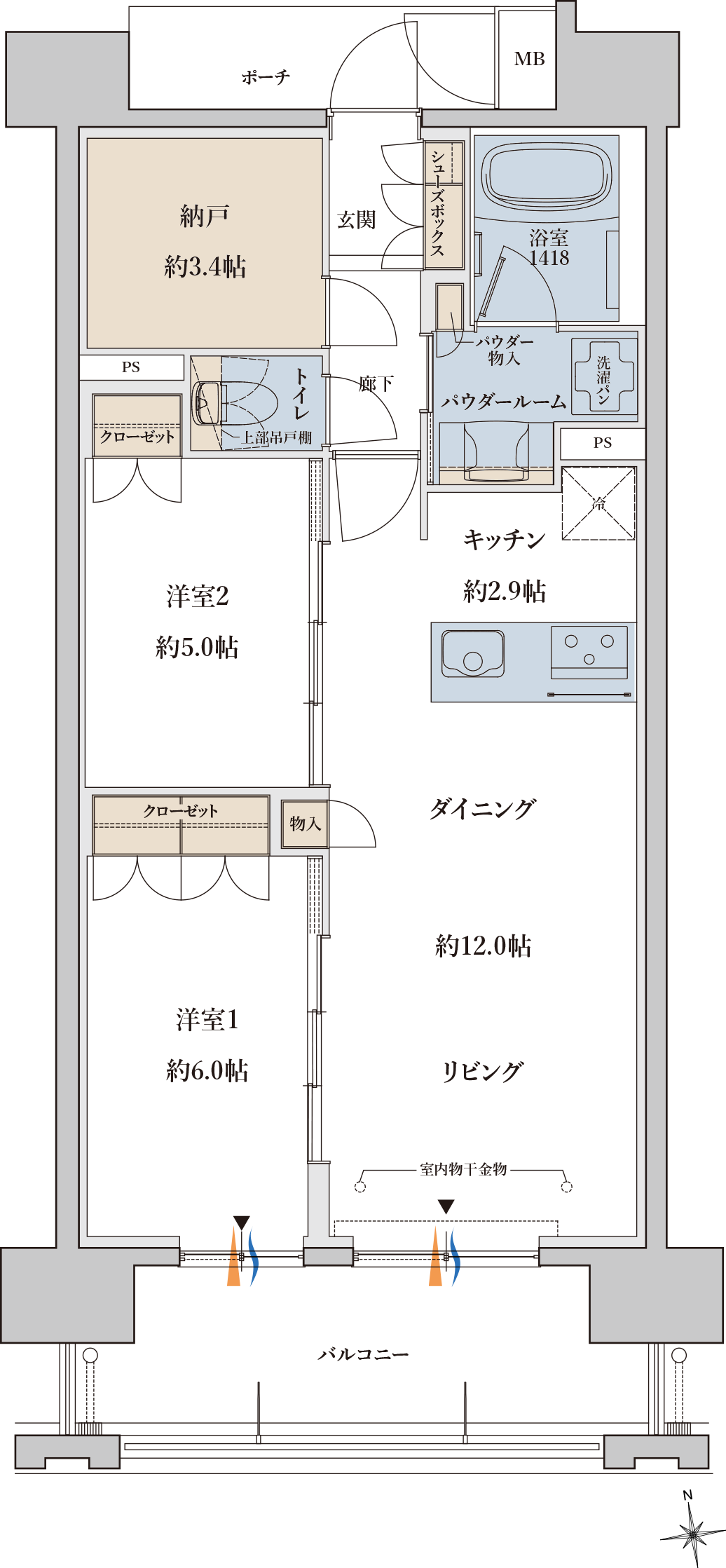 Nタイプ間取り(メニュー2)
