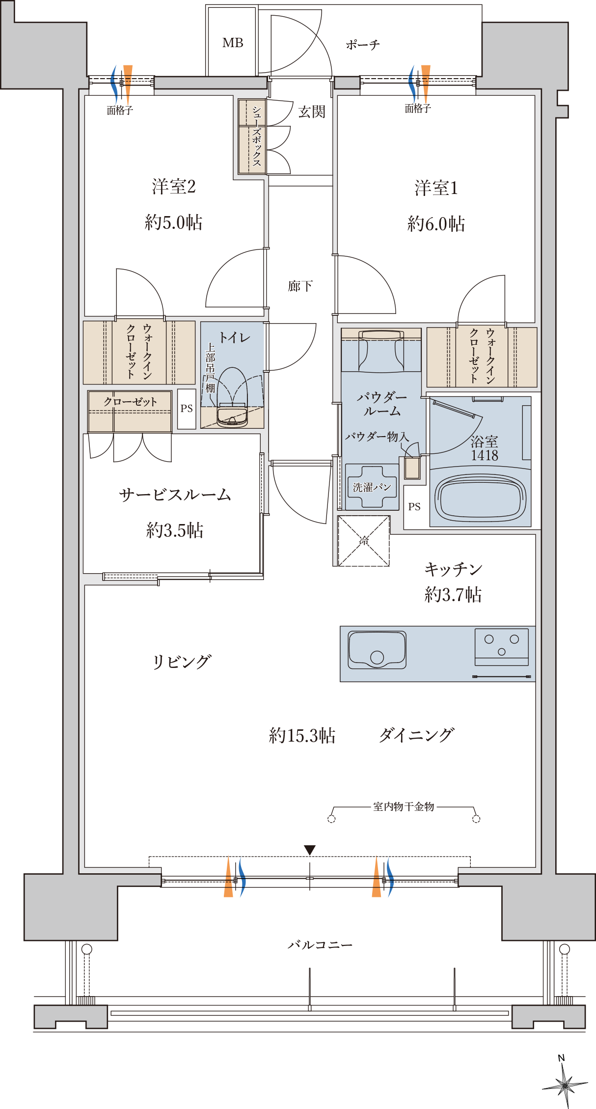 Oタイプ間取り（メニュー）