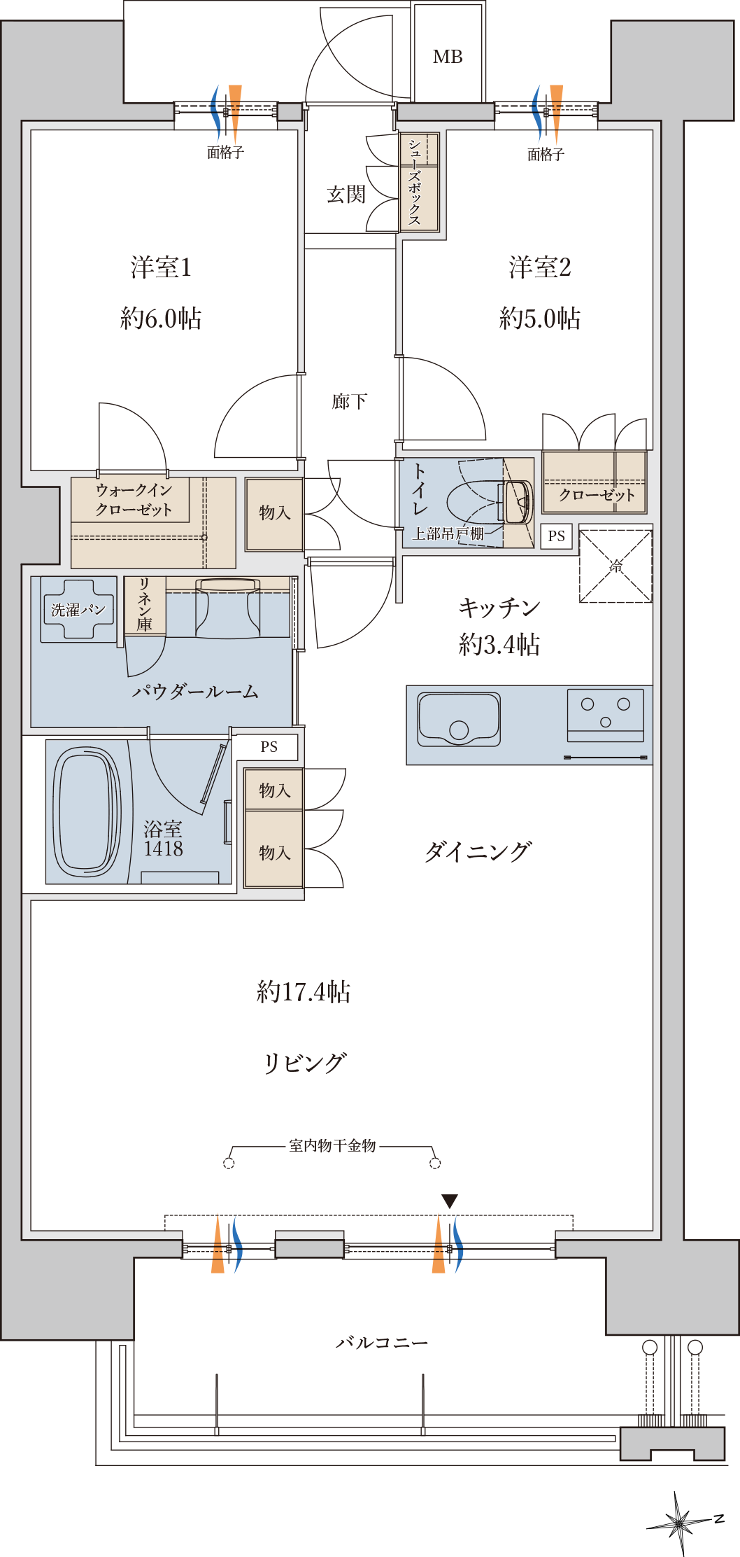 Qタイプ間取り（メニュー）