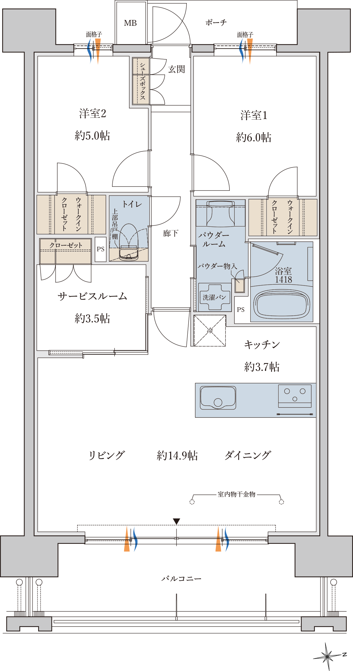 Rタイプ間取り（メニュー）