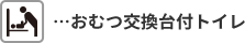 おむつ交換台付トイレ