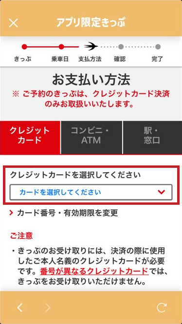 クレジットカード情報を入力して決済して購入完了