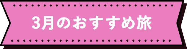 3月のおすすめ旅