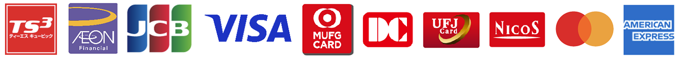 TS CUBIC、イオン、エポス、JCB、VISA、Mastercard、American Express