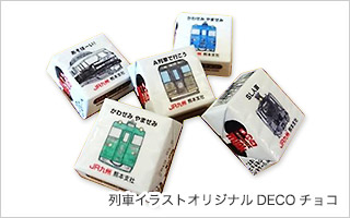 列車イラストオリジナルDECOチョコ