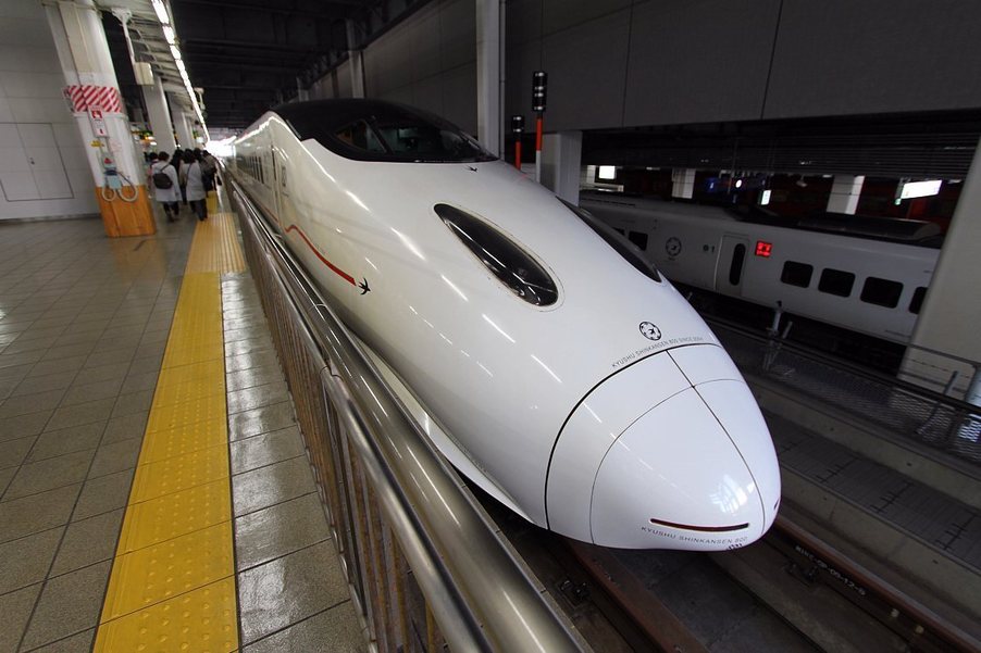 All aboard; heading south on the Kyushu Shinkansen