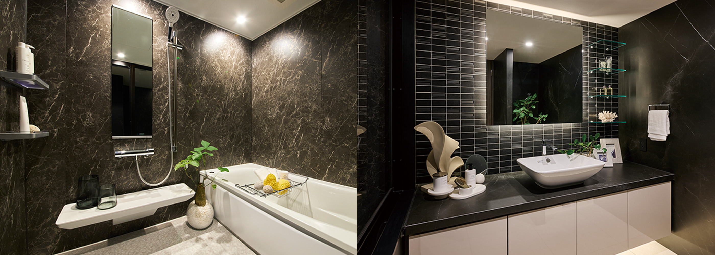 BATHROOM と POWDERROOMの写真