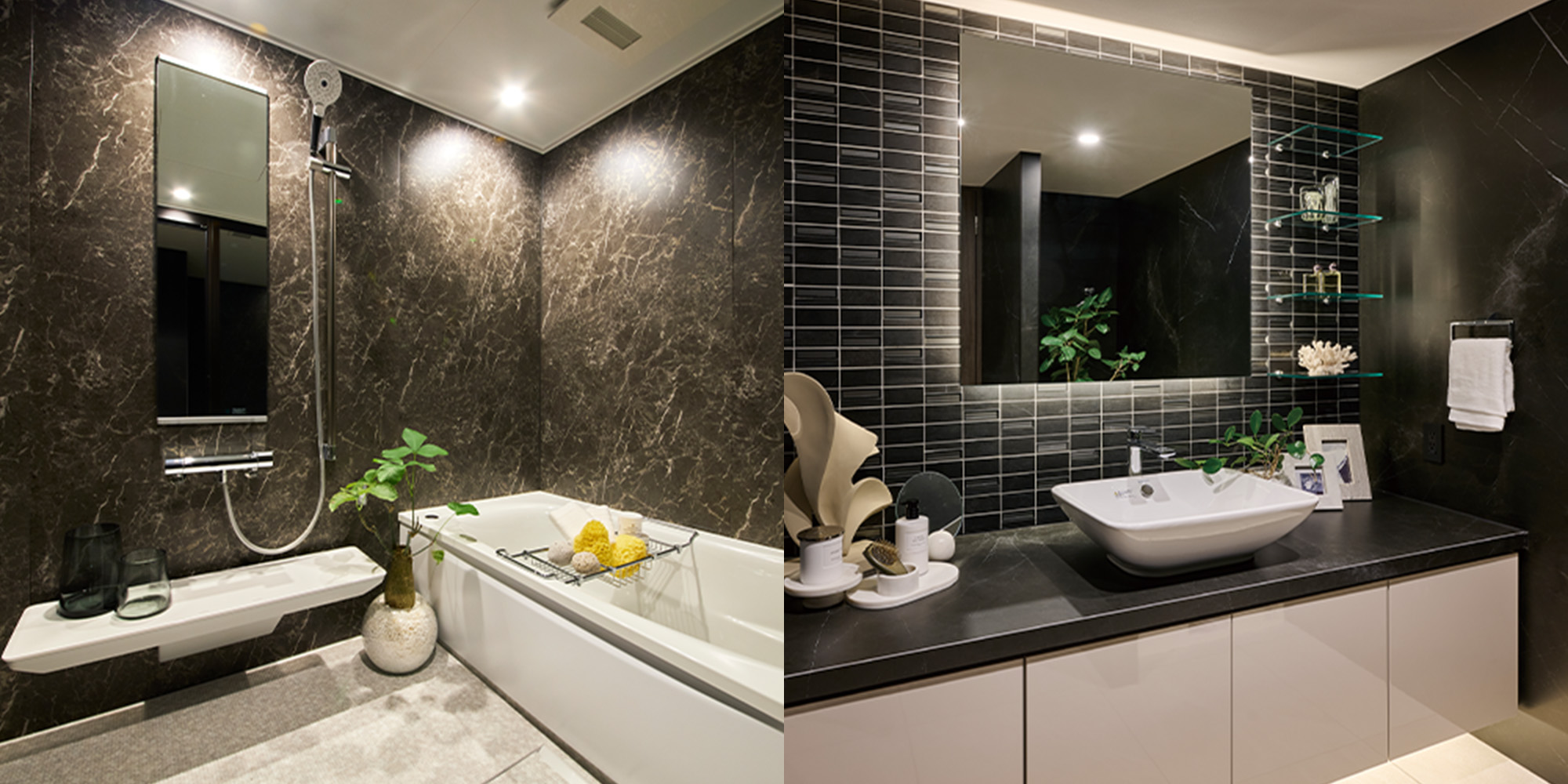 BATHROOM と POWDERROOMの写真