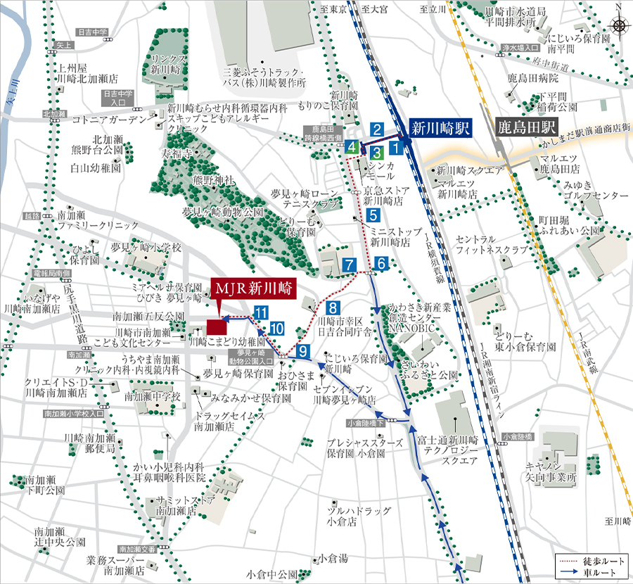 現地・マンションギャラリー案内図