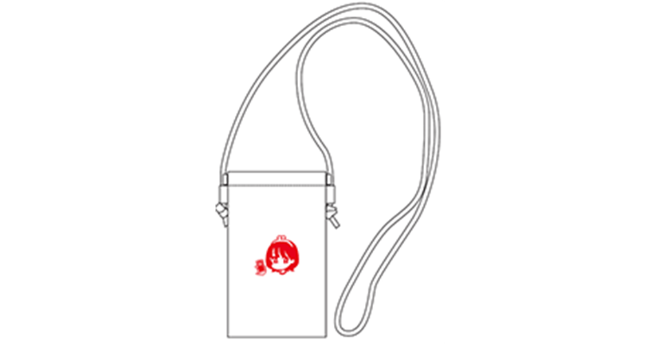 キューポちゃんスマホポーチ（白）