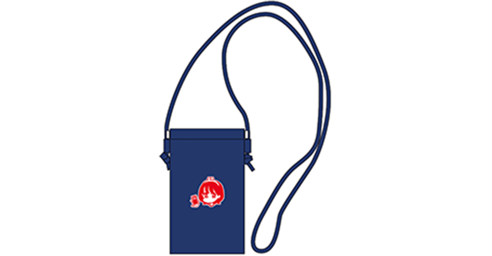 キューポちゃんスマホポーチ（ネイビー）