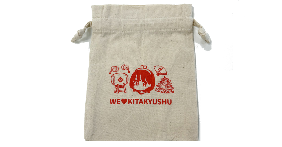 キューポちゃん巾着(祇園太鼓Ver)【小倉限定】