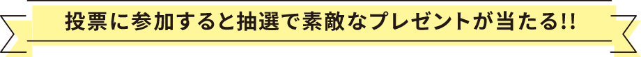 投票に参加すると抽選で素敵なプレゼントが当たる!!