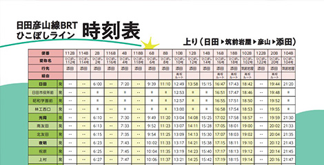 印刷用時刻表