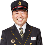 赤間駅 出田駅長