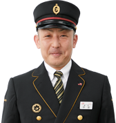 千早駅 甲斐駅長