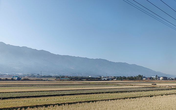 耳納連山（進行方向右）